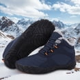 thumbnail image 3 of Botines Minimalistas Botas Invierno Felpa Sin Deslizamiento para Hombres Mujeres (oscuridad 45) Azul, 3 of 9