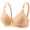 Khaki, variant on Push-Up Bras for Women,Solid Color Adjustable Thin Straps Softness Fashion Sports Everyday Bralettes
