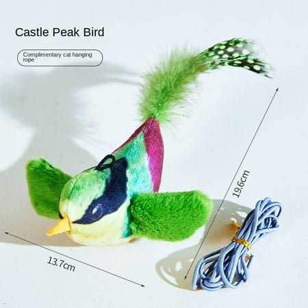 Popular Electric Chattering Bird Cat Toy Small Bird Sound Simulation Toy Cat Play Self-Hi Cat Teaser Play with cat