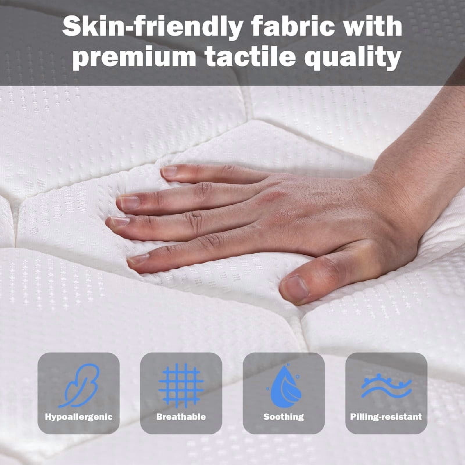 14 Inch Hybrid Mattress, Medium Firm, Twin Size, Tight Top, Advanced Pocket Coil System, Exceptional Edge Support