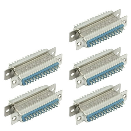 Unique Bargains Unique Bargains 5 Pairs 25 Pin D-SUB DB25 Female Male Solder Type Connectors