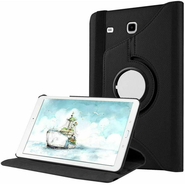 PST] Coque Samsung Tab E 9,6 T560 T561 T565, support de tablette en cuir  PU rotatif à 360 degrés 