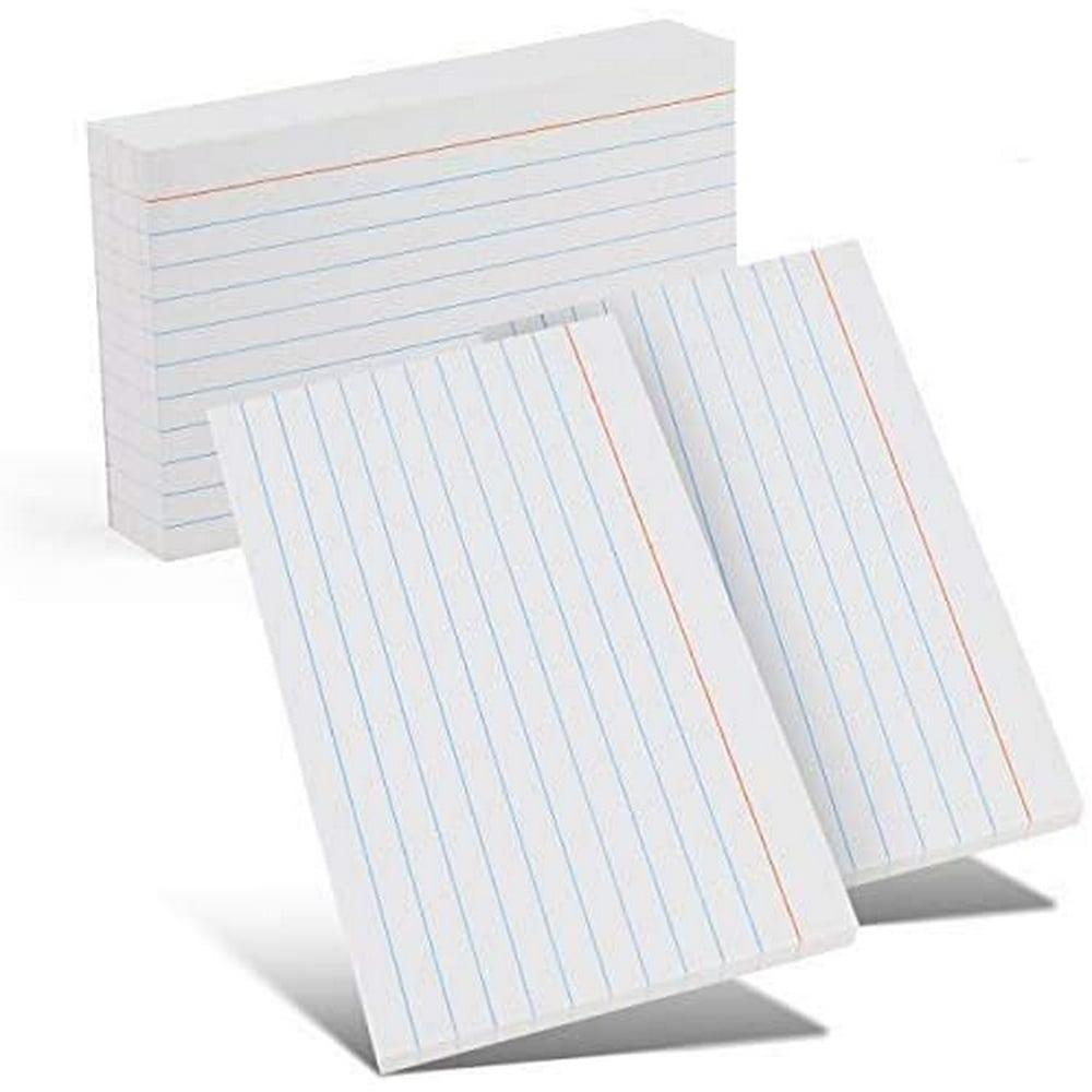 Emraw Ruled Lined White Index Note Cards Heavy Weight Durable 3 X 5