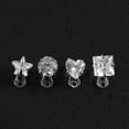 thumbnail image 3 of 16G CZ Crystal Heart Dermal Anchor Tops and Base G23 Titanium Microdermal Dermal Piercings Surface Skin Piercing Studs Punk Body Jewelry, 3 of 10