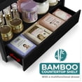 thumbnail image 2 of Organizador de baño Sorbus Bamboo con 2 niveles, estante negro, 2 of 8