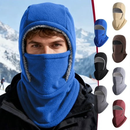 Unisex Winter Warm Neck Gaiter & Ear Protection Hat – Fleece-Lined Face Mask Neck Warmer 3-In-1 Windproof & Thermal for Outdoor Activities Skiing Cycling & Cold Weather 14.5in Gray