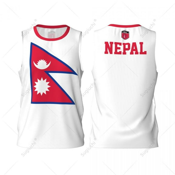 Nepal Flag Men Basketball Sports Jersey Running Fitness Multifunction Sleeveless tshirt Exclusive Custom Name Nunber