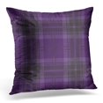 thumbnail image 1 of BOSDECO Black Abstract Violet Tartan Plaid Scottish Pattern Purple Checkered Pillowcase Pillow Cover Cushion Case 16x16 inch, 1 of 1