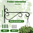 thumbnail image 4 of 2Pcs Hanging Plants Bracket Heavy Duty Iron Plant Hanger Wall Hooks with High Load Capacity 120lbs Rust-Resistant Metal, 4 of 11