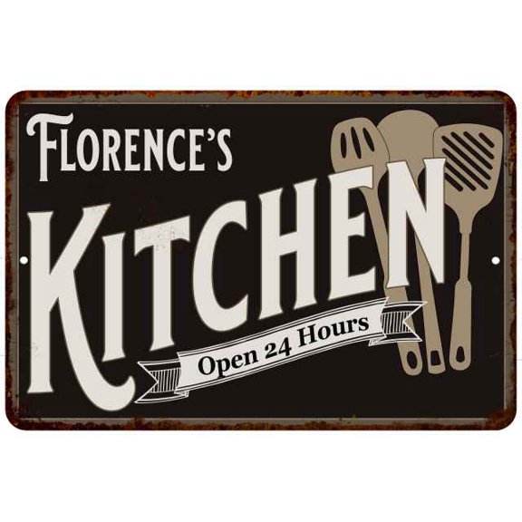 Florence's Kitchen Sign Metal Wall Decor Dift 8x12 208120019110