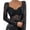 Black, variant on HNMKIU Wedding Lingerie Women's Solid Color See Through Ruffle Vest Long Sleeved Corset Sexy Underwear