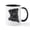 White/Black Inside, variant on CafePress - Black Pug Line Art Mug - 11 oz Ceramic Mug - Novelty Coffee Tea Cup