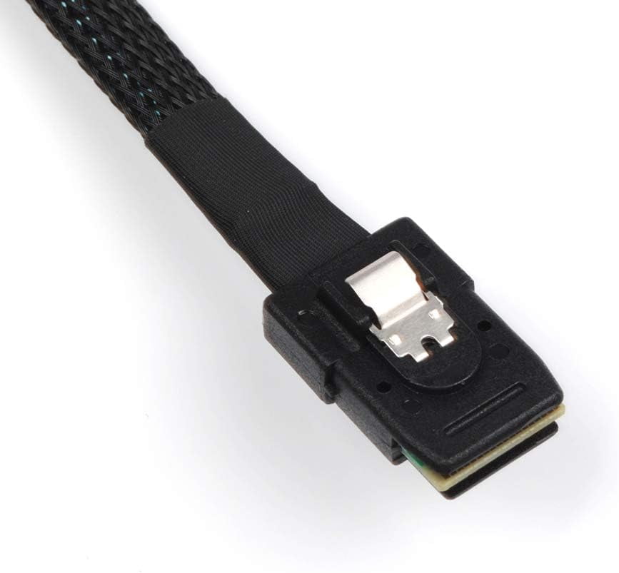 HRTGFD-Reversed Cable Mini SAS 36Pin SFF-8087 Male to 4 SATA 7Pin Female Cable, Mini SAS (Target) to 4 SATA (Host) Cable