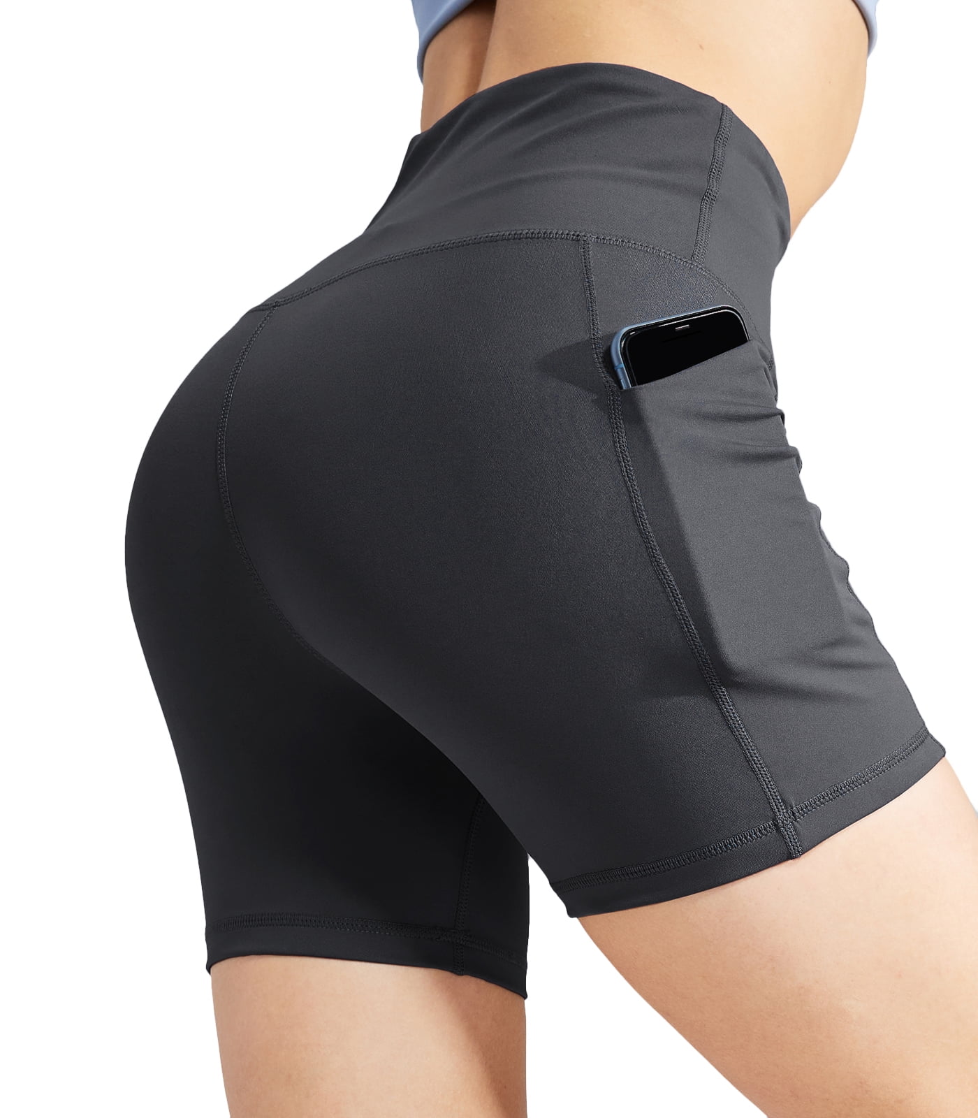 MIER Women's 5 inch/8 inch Stretch High Waist Biker Shorts Workout