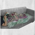 thumbnail image 6 of Cat Soft Flannel Fleece Throw Blanket, Fashion Cat in Hipster Glasses and Lace Collarette Bow Vintage Humorous Graphic, Cozy Plush for Indoor and Outdoor Use, 50" x 70", Pink Mint Green, by Ambesonne, 6 of 6
