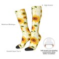 thumbnail image 4 of Naloa European-style Pattern Sunflower Thigh High Socks Extra Long Stretchy Sock Women Over Knee High Opaque Stocking Daily Wear, 4 of 6