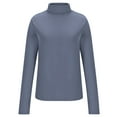 thumbnail image 6 of AherBiu Plus Size Tops for Women Turtleneck T Shirts Long Sleeve Slim Fitted Basic Layer Undershirt Top Tees, 6 of 7