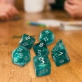 thumbnail image 4 of 7 Uds. Dados poliédricos Zulema D4-D20 para juego de DND juego 0Verde, 4 of 8