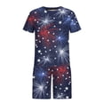 thumbnail image 4 of TIMIFIS Ensembles Courts pour Hommes 4 Juillet Tenues 2 Pcs Mode Été Survêtements Ensemble Décontracté Col Rond Imprimé Fête de l'Indépendance Chemisier à Manches Courtes et Shorts Pantalon Ensemble Deux Pièces, 4 of 5
