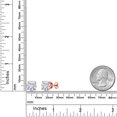 thumbnail image 3 of Gem Stone King 18K Rose Gold Plated Silver Stud Earrings for Women Men White Moissanite (8.00 Cttw, Round 10MM), 3 of 4