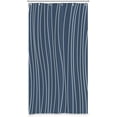 thumbnail image 4 of 36x72 Inch Dark Blue Stall Shower Curtains for Bathroom Minimalism White Stripe Farmhouse Bathtub Curtain Rustic Shabby Chic Extra Long Bath Curtain Decor Waterproof with Hooks, 4 of 6