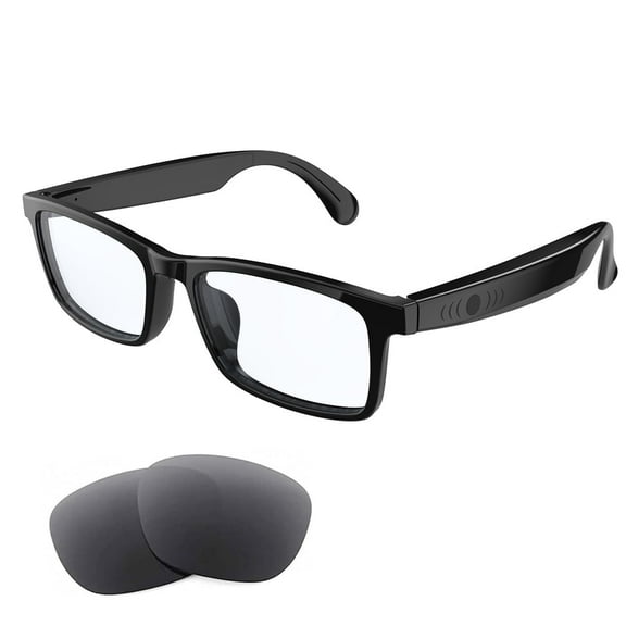 Smart Glasses, G10 Bluetooth Sunglasses for Men, Audio Sunglasses with Speaker, Touch Voice Assistance, Music Sunglasses,Open Ear Music (G10-Z with Black Lens)