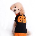 thumbnail image 4 of Suéter pequeño para cachorro de perro, disfraz de calabaza de Halloween, talla M, 4 of 5