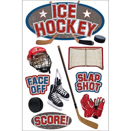 - Paper House 3D Stickers, Ice Hockey