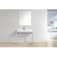 thumbnail image 3 of KubeBath Haus 36" Stainless Steel Console w/ White Acrylic Sink - Chrome, 3 of 5