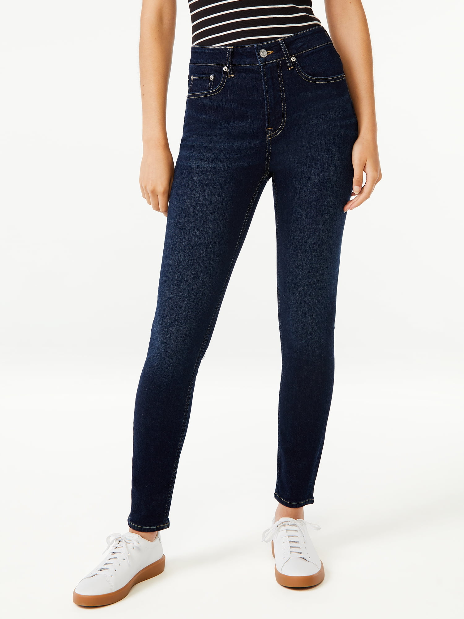 Free Assembly Women's High Rise Skinny Jeans - Walmart.com