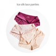 thumbnail image 5 of Deepwonder Women Lace Underwear Ladies Ice Silk No Trace Luxury Lace Sexy A Single Medium Waist Trip, 5 of 6