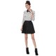 thumbnail image 4 of Disfraz de Halloween Allegra K para mujer Polka Dots Contraste Peter Pan Collar Top 3/4 Mangas Blusa Camisa Blanco S, 4 of 7