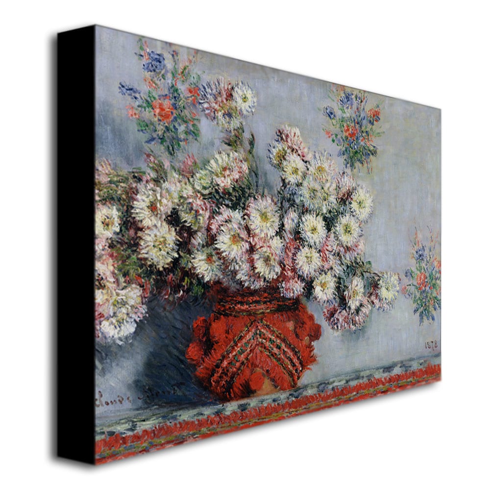 Trademark Fine Art "Chrysanthemums 1878" Canvas Art by Claude Monet