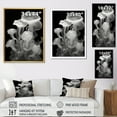 thumbnail image 4 of Designart "Monochrome Drifters Of The Deep" Coastal Coral Under Water Floater Framed Canvas Wall Art, 4 of 5