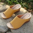 thumbnail image 5 of Summer Sandals for Women 2026 Big Wedge Fish Mouth Hollowed-out Thick Bottom One Line Beach Slippers, 5 of 8