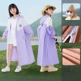 thumbnail image 4 of UACY Kids Rain Poncho with Hood Reusable Rain Jacket Lightweight & Durable Raincoats for Boys and Girls for Travel Outdoor (Purple, 8-12 Years), 4 of 4