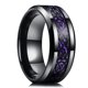 thumbnail image 1 of Anillos de dragón celta de boda de tungsteno negro de moda para hombres con incrustaciones de circón verde Punk hombres de acero inoxidable anillo de fibra de carbono verde Tan Jianjun unisex, 1 of 2