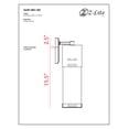 thumbnail image 2 of Z-Lite Lestat 17.625" Outdoor LED Wall Light in Black, 2 of 4