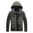 thumbnail image 4 of Windproof Jacket men Casual Patchwork Thicken Multi Pocket Hooded Zipper Windproof Waterproof Breathable Jacket Coats, 4 of 8