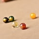 thumbnail image 5 of Ágata natural roja, amarilla, negra, verde, cristal blanco, chapada en oro, cinco elementos, cinco colores, cuentas sueltas redondas de 8-14 mm, 5 of 5