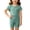 Green, variant on Cethrio Girls Summer Pajama Sets, Lapel Collar 2-piece Comfy Short Sleeve Girls' Sleepwear Pink Size 7-8