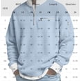 thumbnail image 3 of 2026 Men's Casual Fashion Up Collar Contrasting Zipper Sweatshirt, Loose Fit Waffle Pullover, Lightweight Long Sleeve, 3 of 7