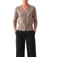 thumbnail image 2 of INSPIRE CHIC Womens Knit Cardigan Sweaters Long Sleeve V Neck Dressy Casual Office Tops Large Camel, 2 of 6