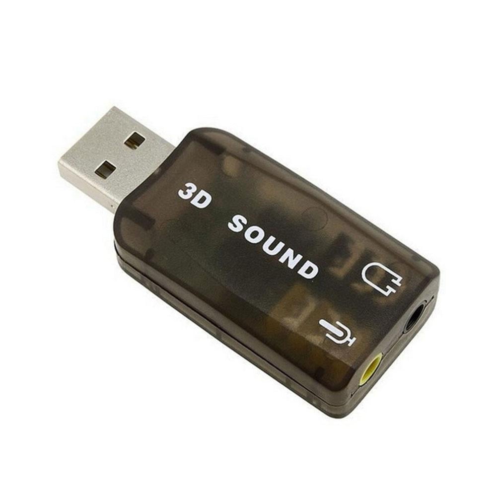 i går Vært for en lille Stereo Headset 5.1 USB To 3.5mm Headphone Jack 3D Mic Adapter Sound Card  I5S0 - Walmart.com