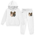 thumbnail image 6 of LRen Toddler Girl Sweatsuit 6t Valentines Bowknot Print Crew Neck Long Sleeve Valentines Hoodie Pullover Tops and Pants Fashion Children Valentine's Day Clothes, 6 of 6