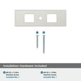 thumbnail image 4 of Amerock Medora 3-11/16 inch (94mm) Length Rectangle Satin Nickel Cabinet Knob Backplate, 4 of 6