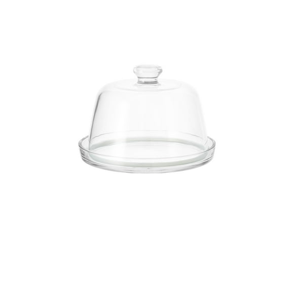 Base Para Pastel O Queso De Vidrio Con Domo 19.5 Cm Borgonovo Palladio