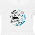 thumbnail image 3 of Inktastic Though She Be but Little Fierce Quote Girls Baby Dress, 3 of 4