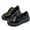 #128-Black, variant on AUNVITO Boys 4-14Y Shiny Strap Closure Dress Shoes Soft Sole British Style Casual Oxford School Uniform Shoes
