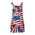 thumbnail image 5 of Xdegoge July 4Th Deals 4Th of July Outfits for Women Sleeveless Summer Rompers American Flag Jumpsuits Star Graphic Striped Jumpers Patriotic Usa Romper Adjustable Strap Rompers with Pockets, 5 of 6